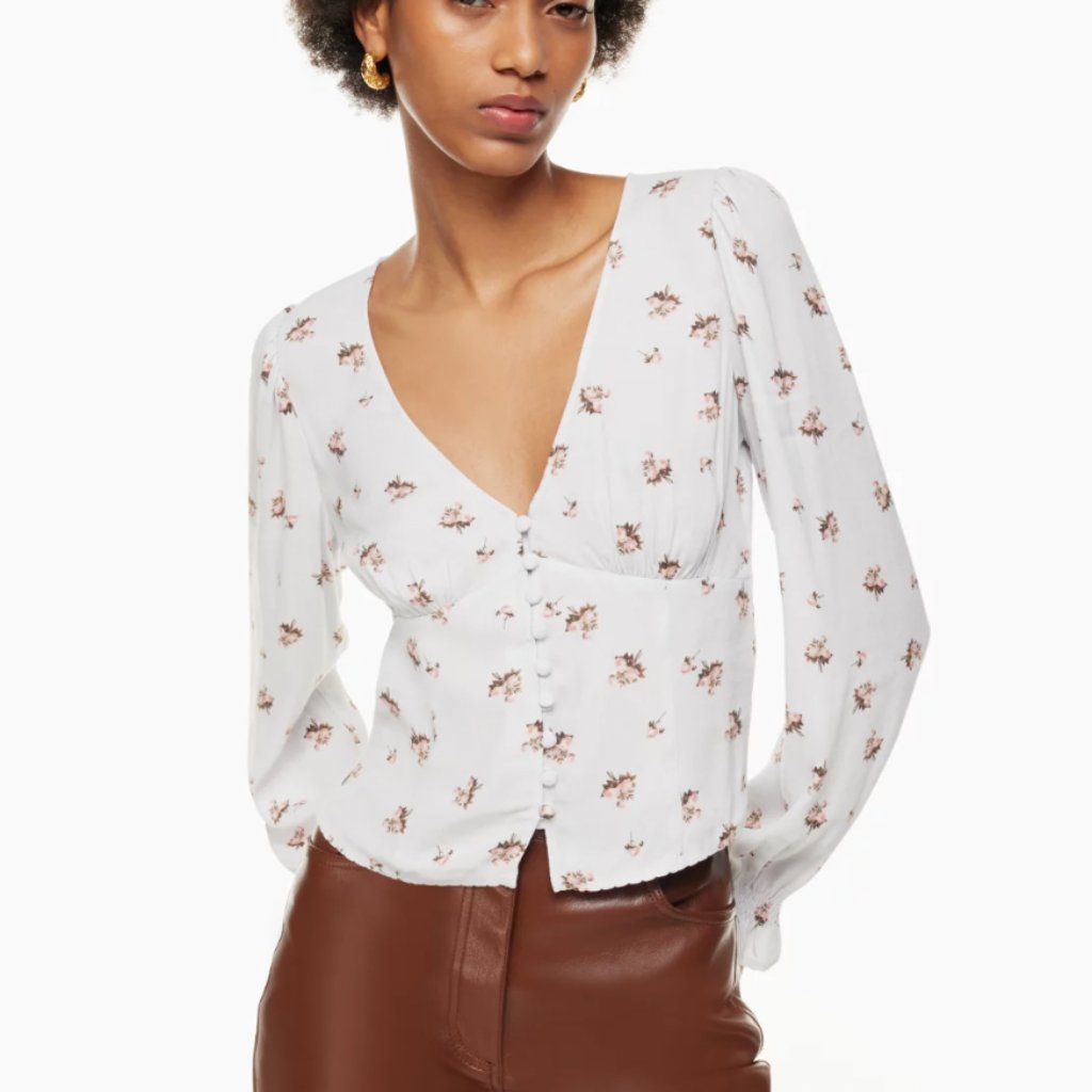 Aritzia Wilfred Spellbound Floral Blouse